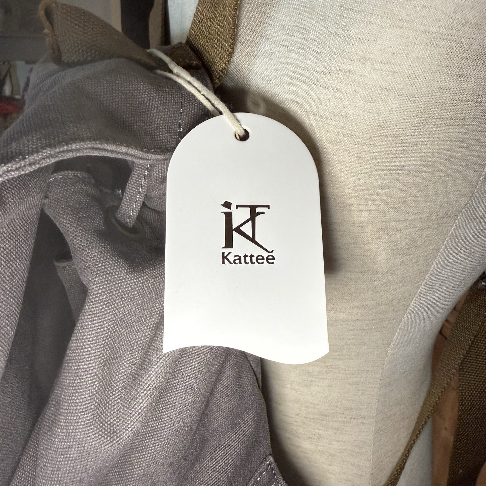 Kattee Olive Green Canvas Backpack Multi-Pocket Travel Rucksack NWT