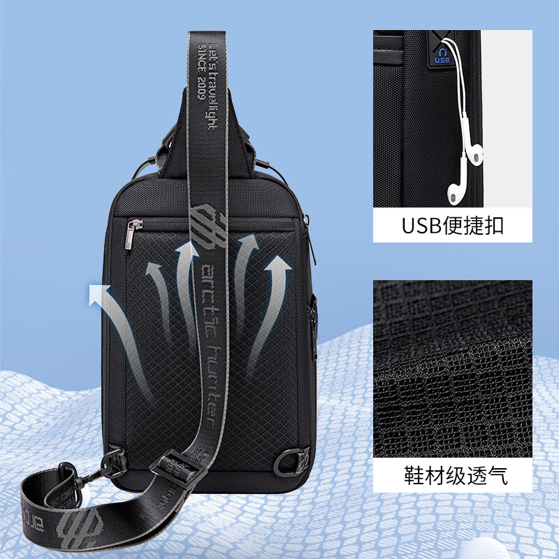 ARCTIC HUNTER Waterproof Men Shoulder Travel Bag Outdoor Crossbody Hiking Casual