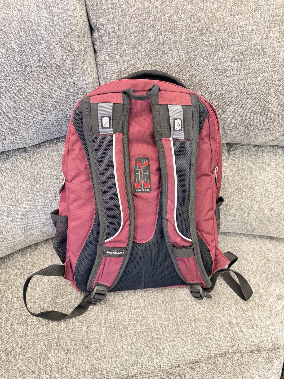 Wenger Swiss Gear Backpack Airflow Multi Pockets Padded Burgundy