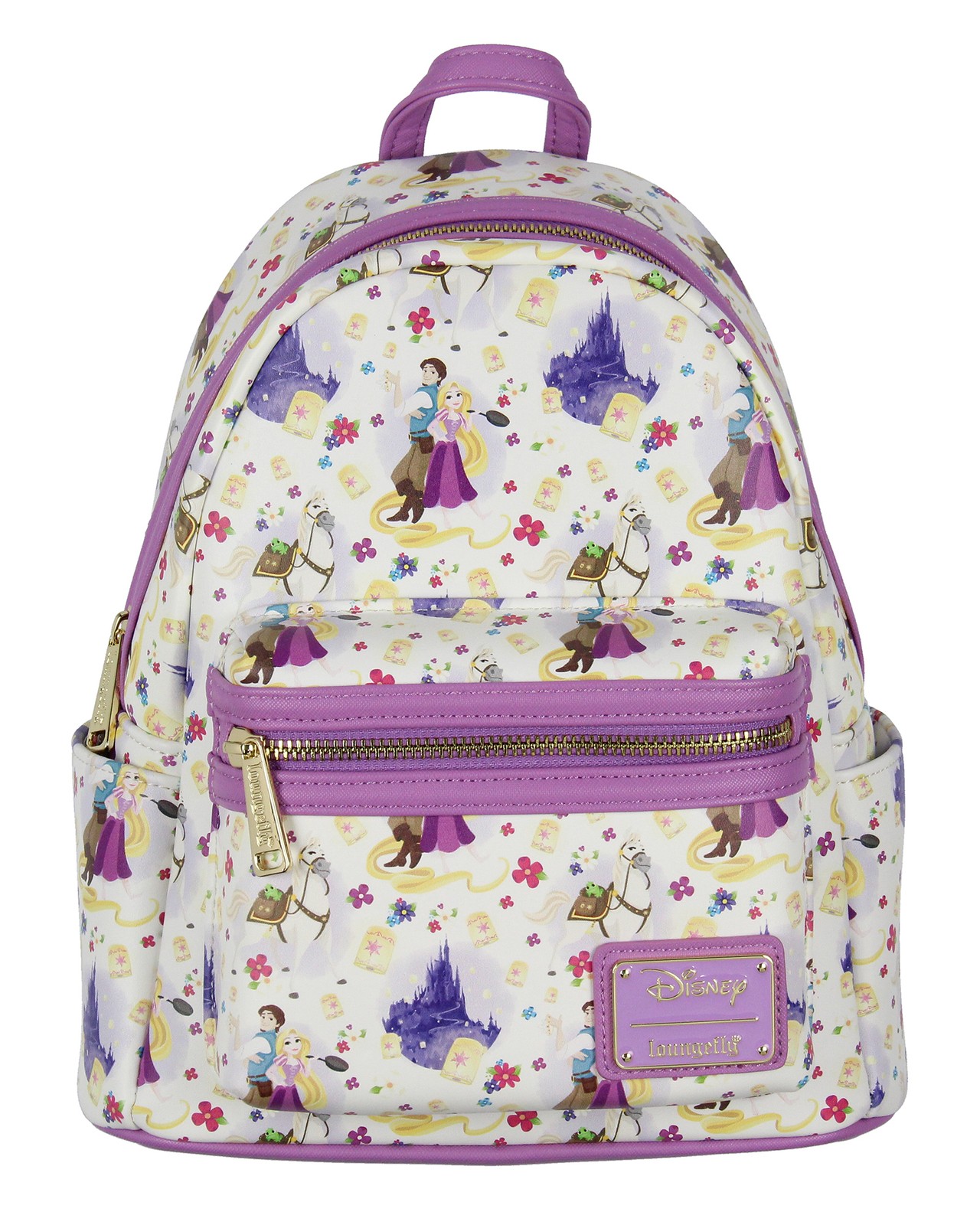 Loungefly Disney Tangled Rapunzel Flynn Ryder And Maximus Mini Backpack 11″