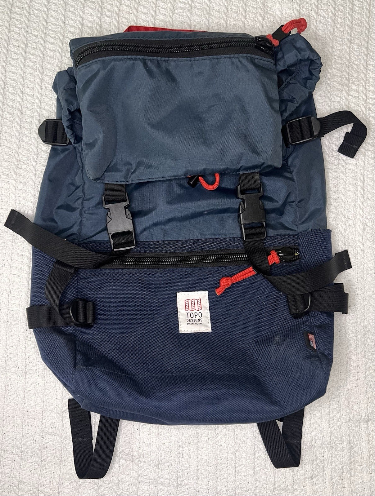 TOPO DESIGNS Rover Pack Classic 20L Backpack Fits 16″ Laptop Blue Colorblock