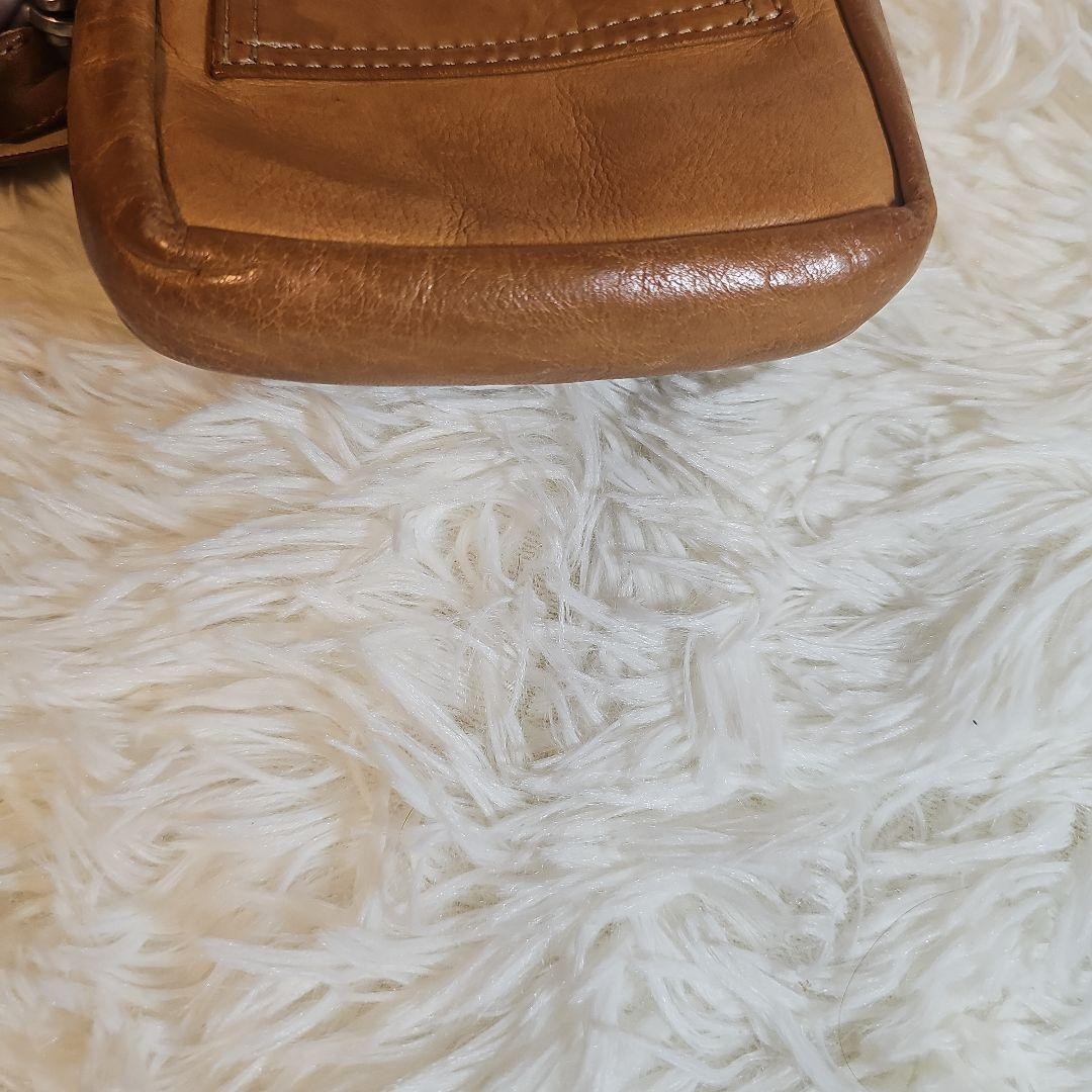 Authentic PORTER Yoshida Leather Shoulder Bag Men’s 11x15cm Adjustable Strap
