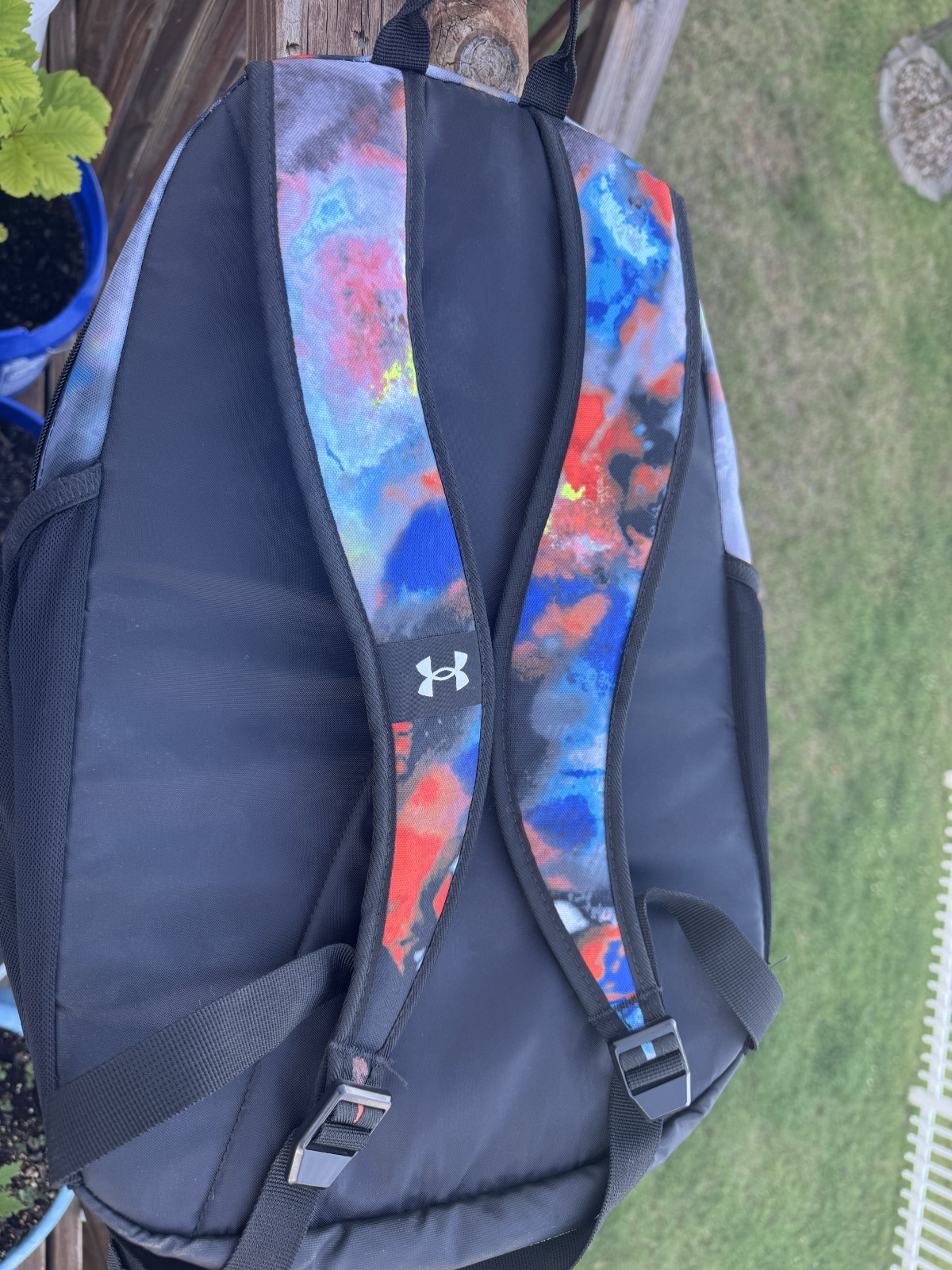 Under Armour Hustle 5.0 Backpack – Rare Multi Color Abstract Print – Style 13641