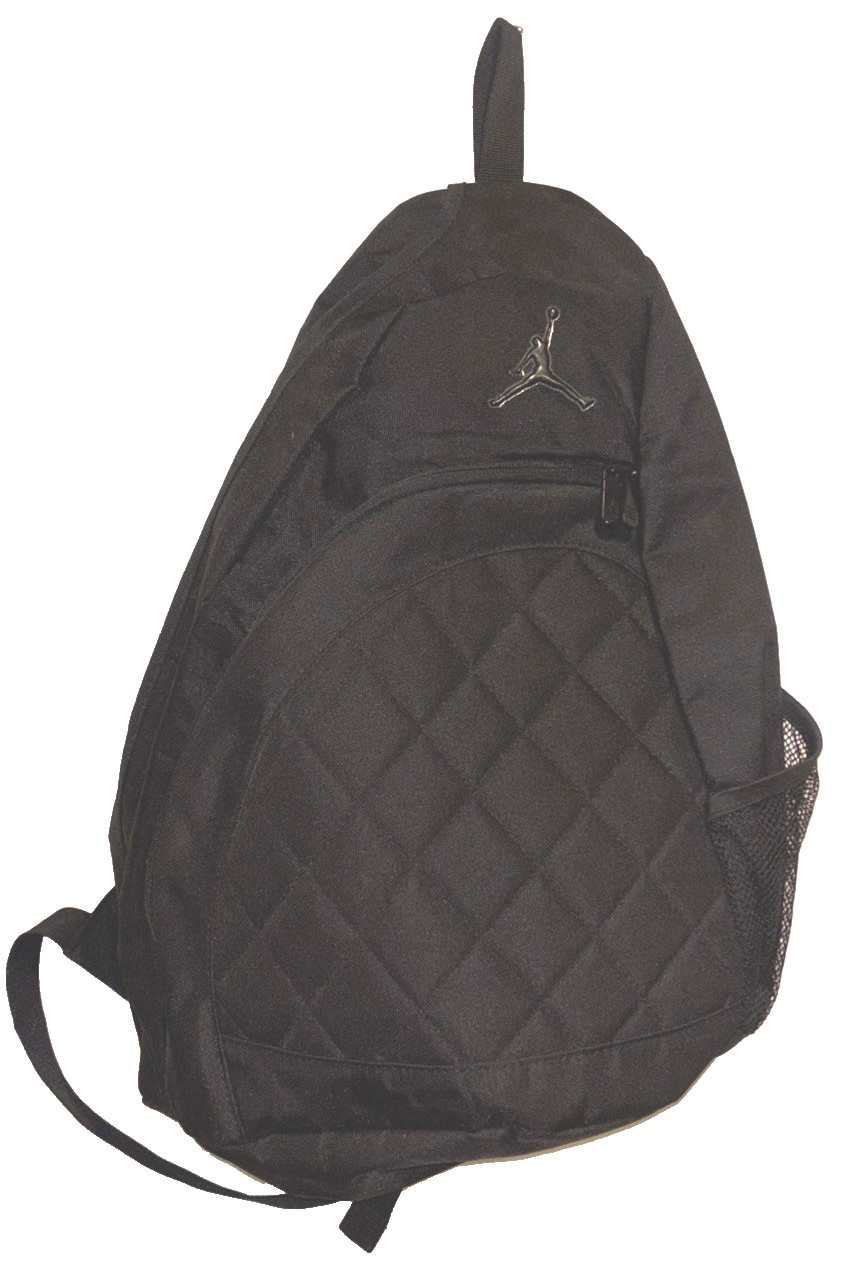 Nike Air Jordan Sling Backpack Black Gray Jumpman Logo One Strap