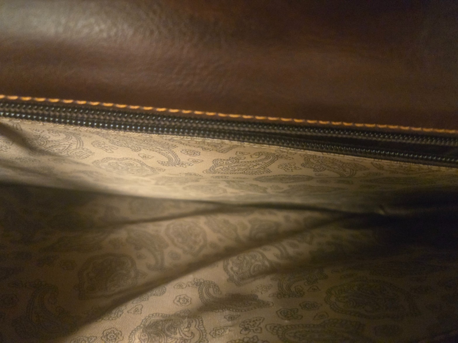 Brown Leather Laptop Briefcase With Key Made In China New