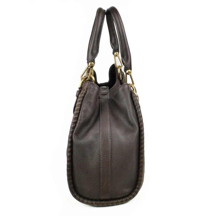 BALLY Tote Bag Handbag SWITZERLAND 1851 Womens Leather Brown Charm
