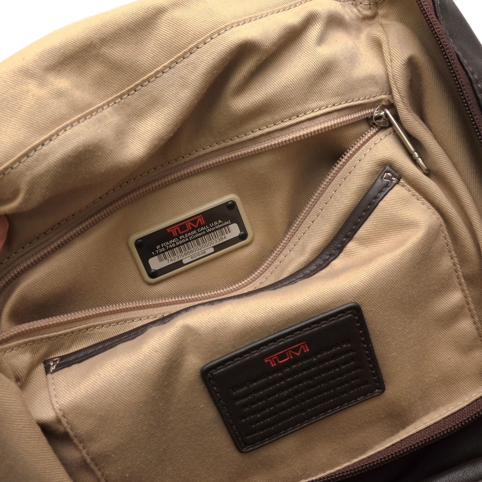 TUMI Durham Leather Backpack Brown Men Business Laptop Bag 60104B Authentic