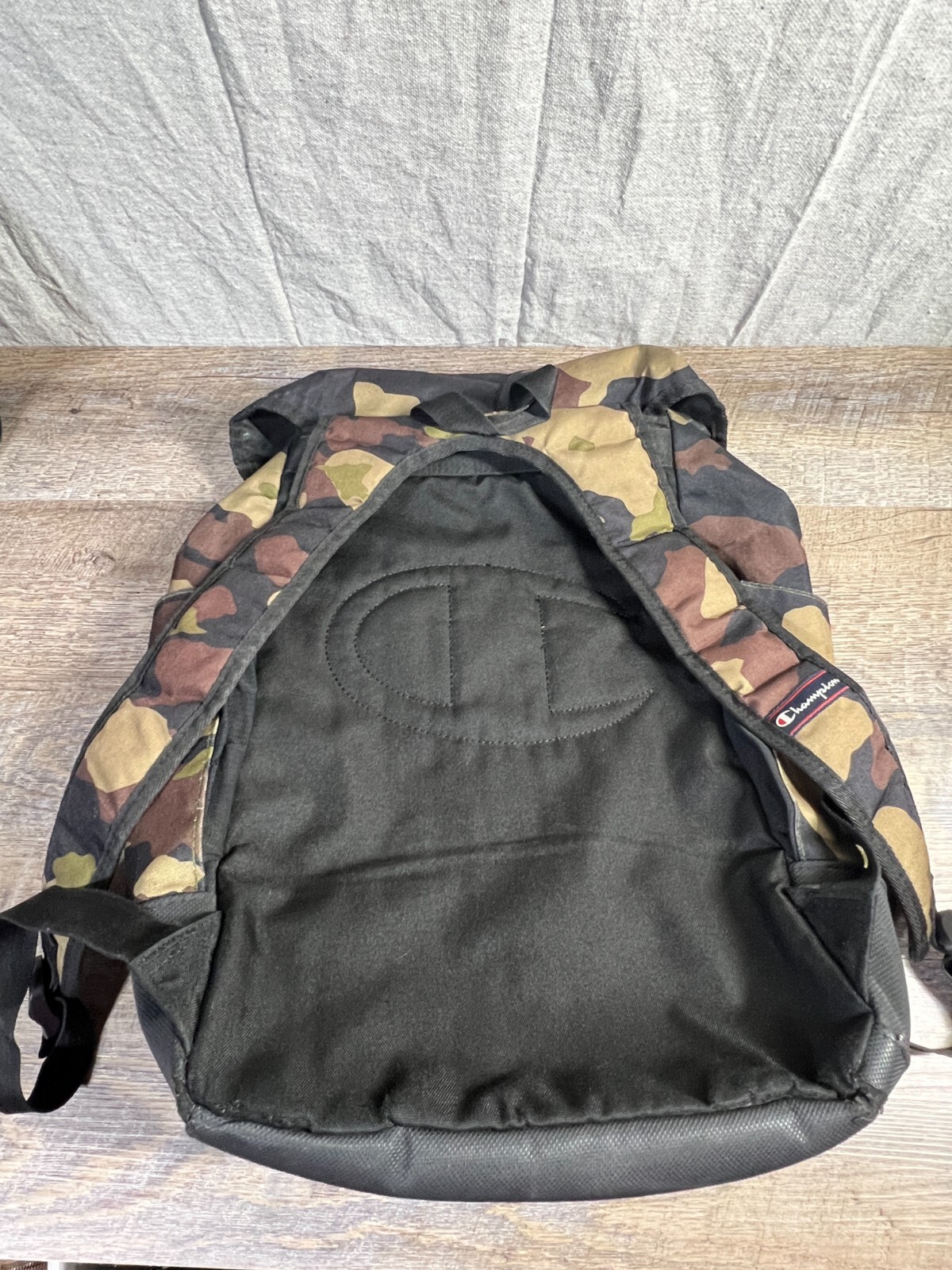 Champion Logo Camo Backpack Medium School College Streetpack