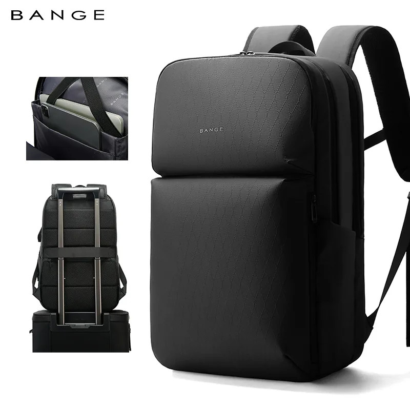 BANGE 16 inch Waterproof Laptop Backpack Men Business Travel Carry-On Bag