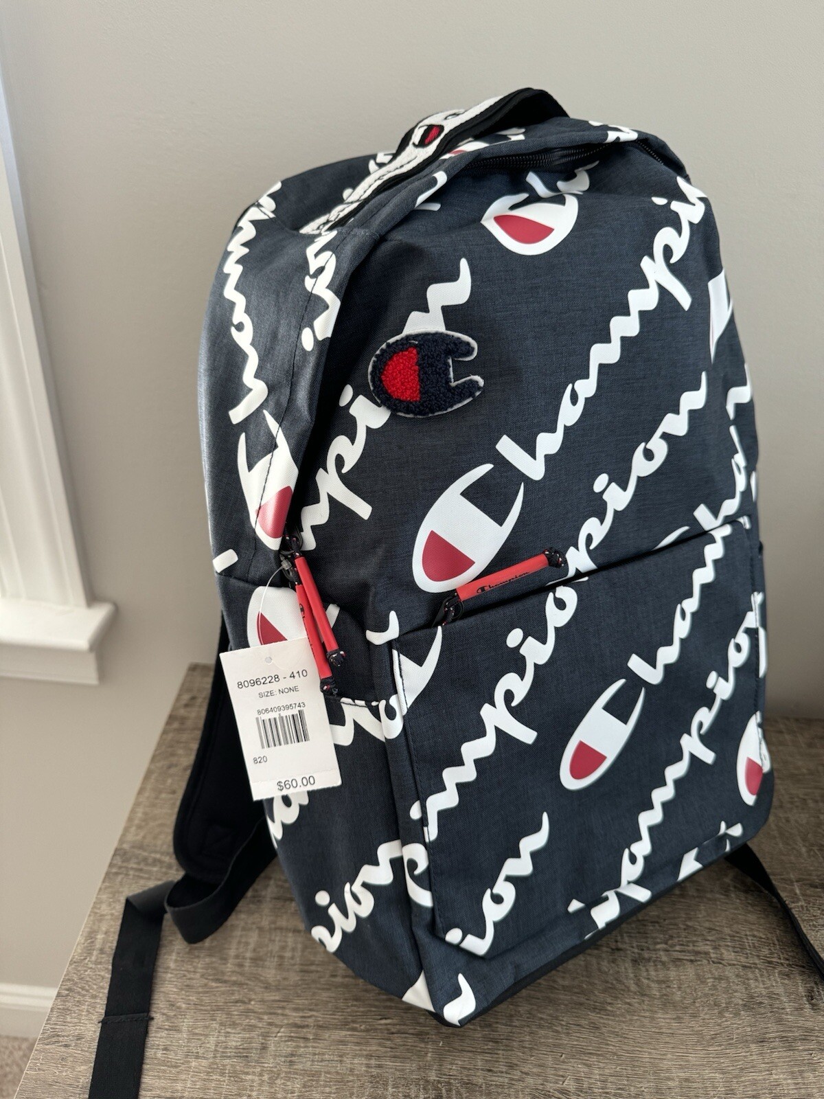 Champion Advocate Backpack Navy Blue Interior laptop compartment Adjust strap