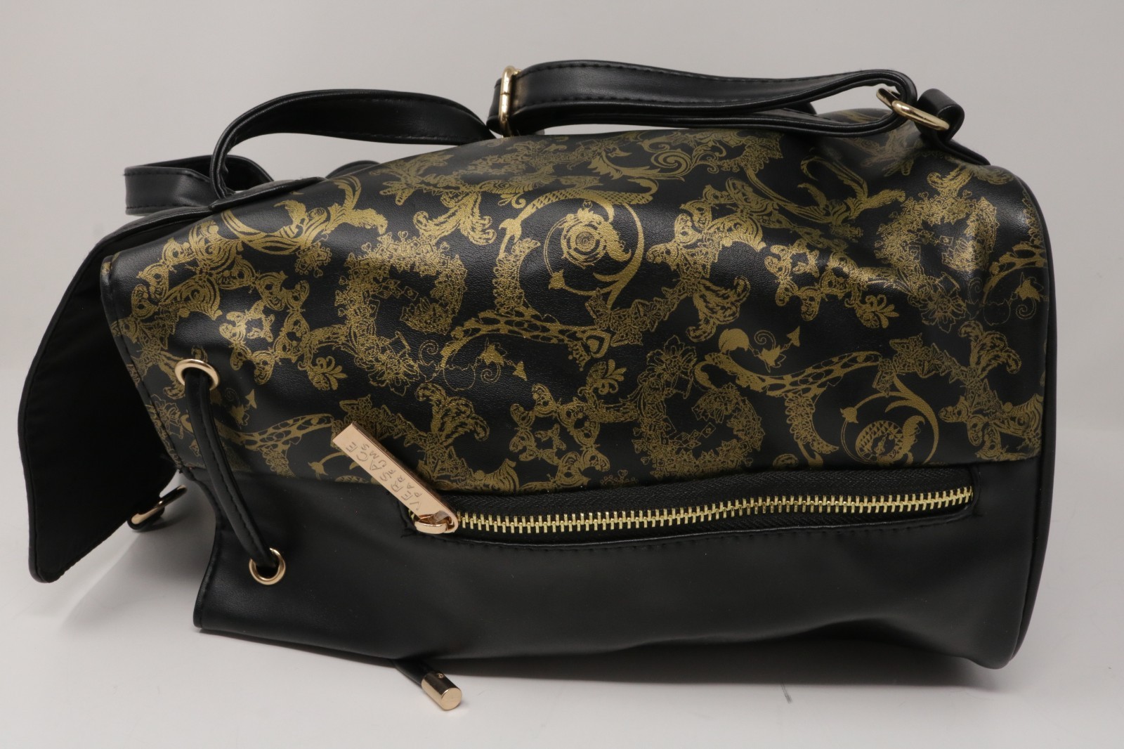 Versace Parfums Backpack Bag Faux Leather Barocco Large Graphic Print