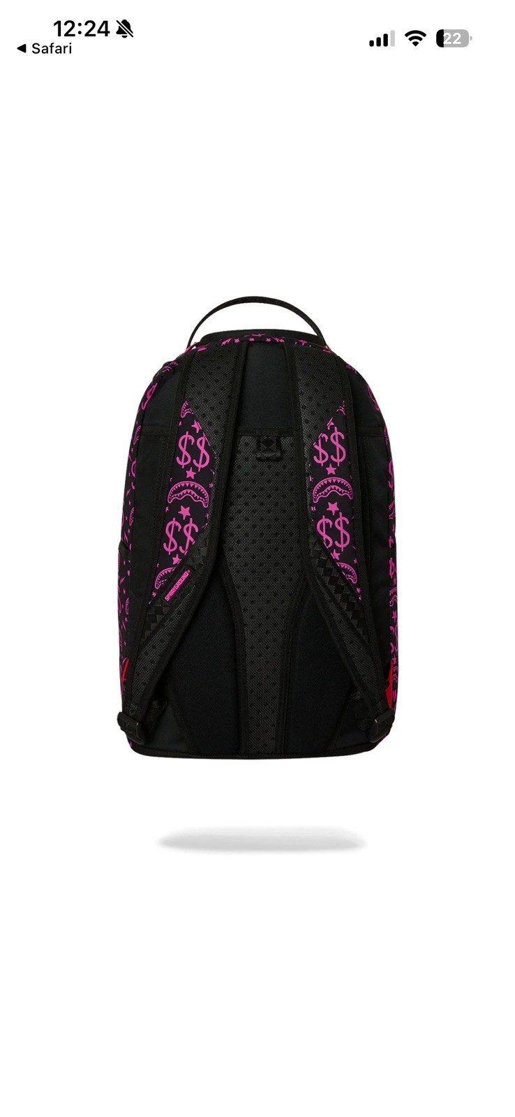 Sprayground Money Maker Purple Pink Backpack New Black Bookbag Large School Bag