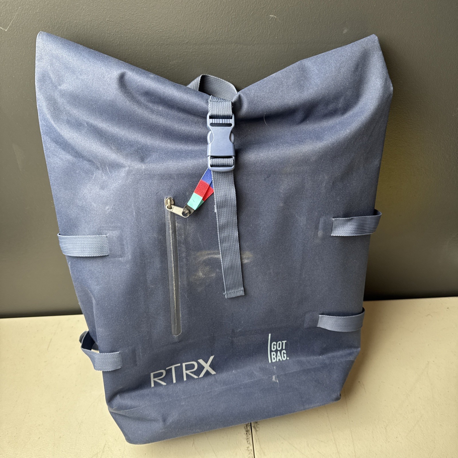 Got Bag Rolltop Backpack Water Resistant Laptop Sleeve Compartment in Blue