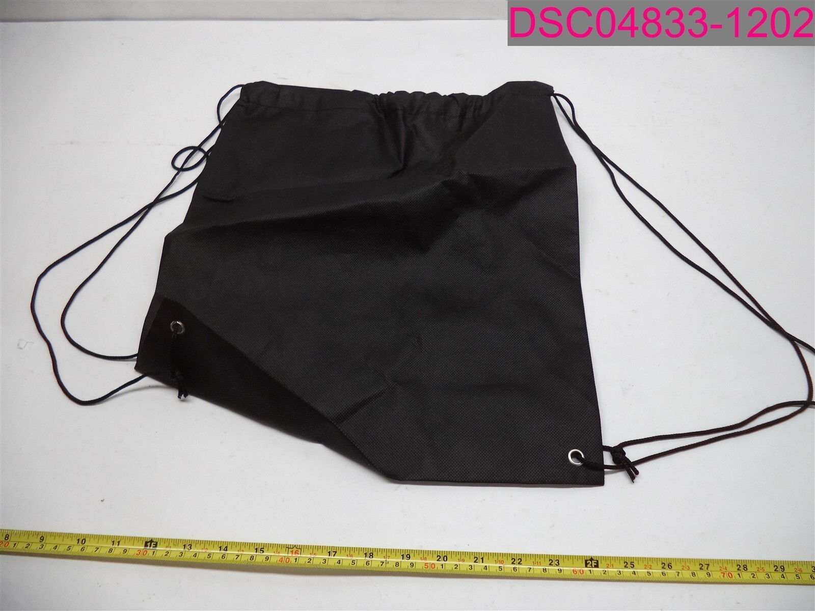 QTY=140; Solid Black Draw String Bags 17-1/2″ x 14-3/4″