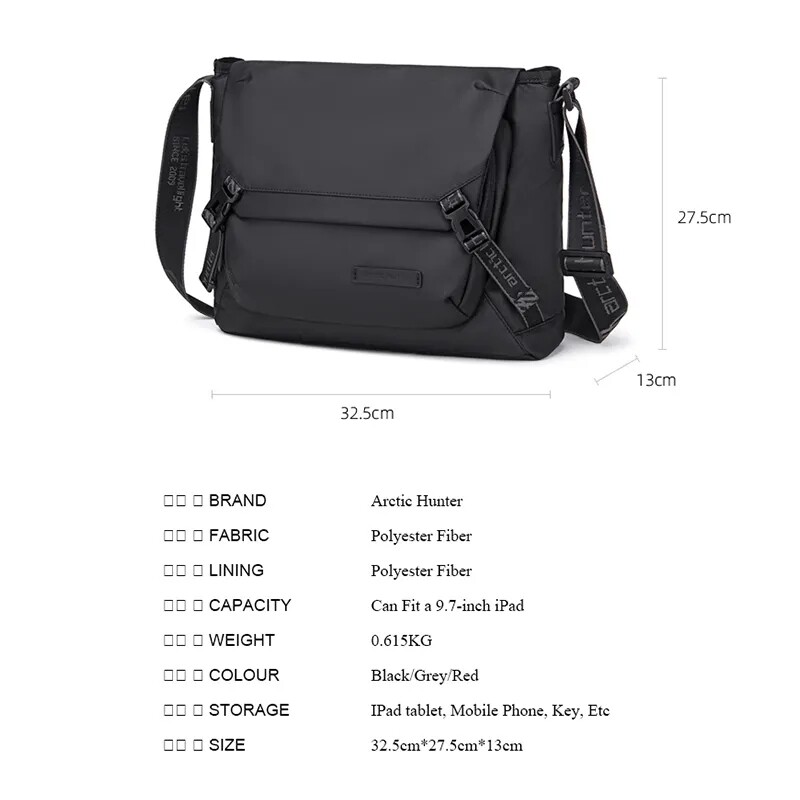 ARCTIC HUNTER Hot Sell Waterproof Shoulder Travel Bag Crossbody Hiking Messenger