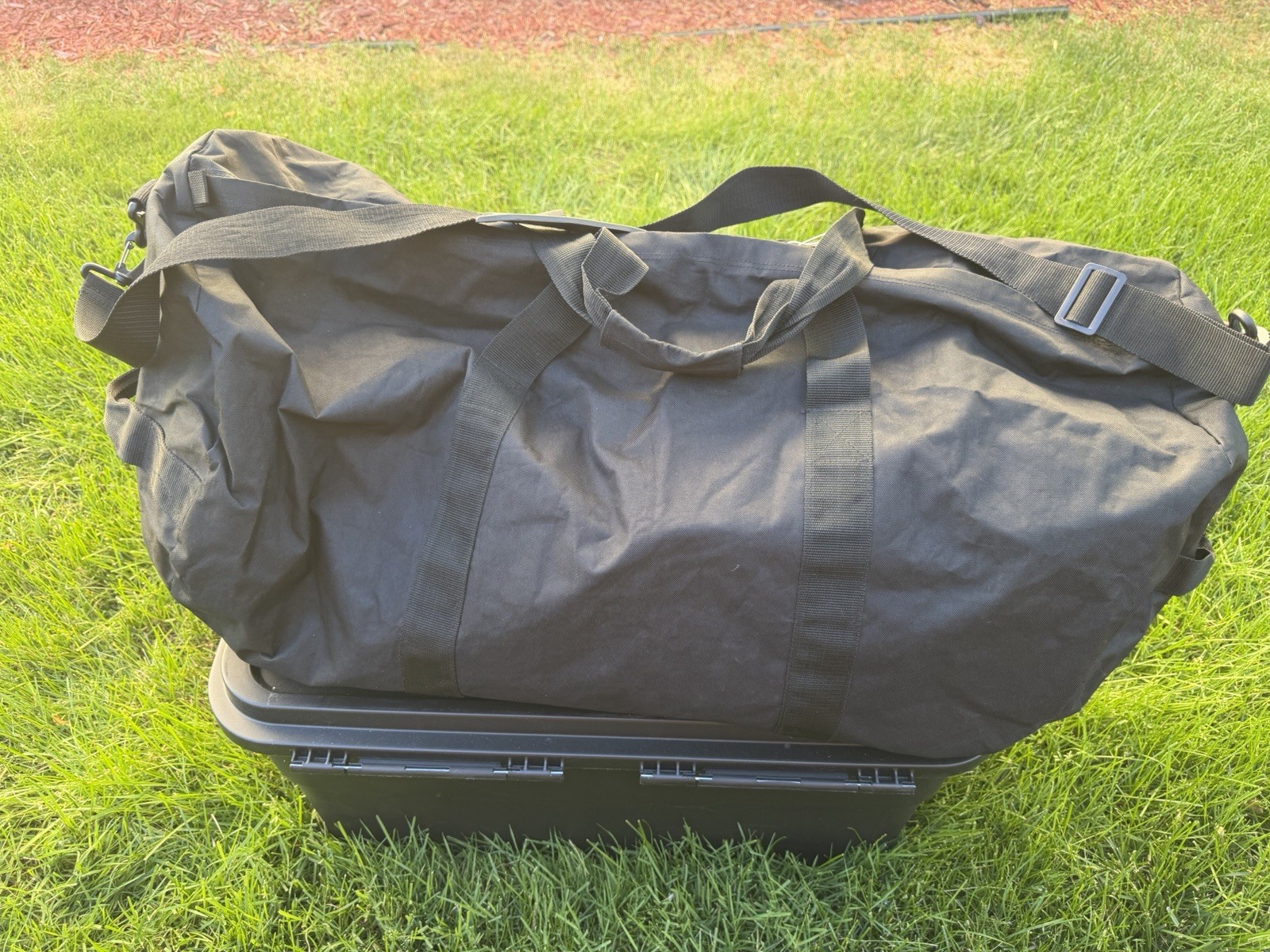 AMEX USA PAK Canvas Duffle Bag Extra Large Cargo Deployment Travel Gear Black XL
