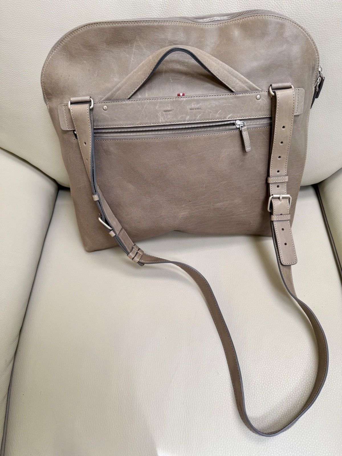 Hard Graft Laidback Messenger Off Grey