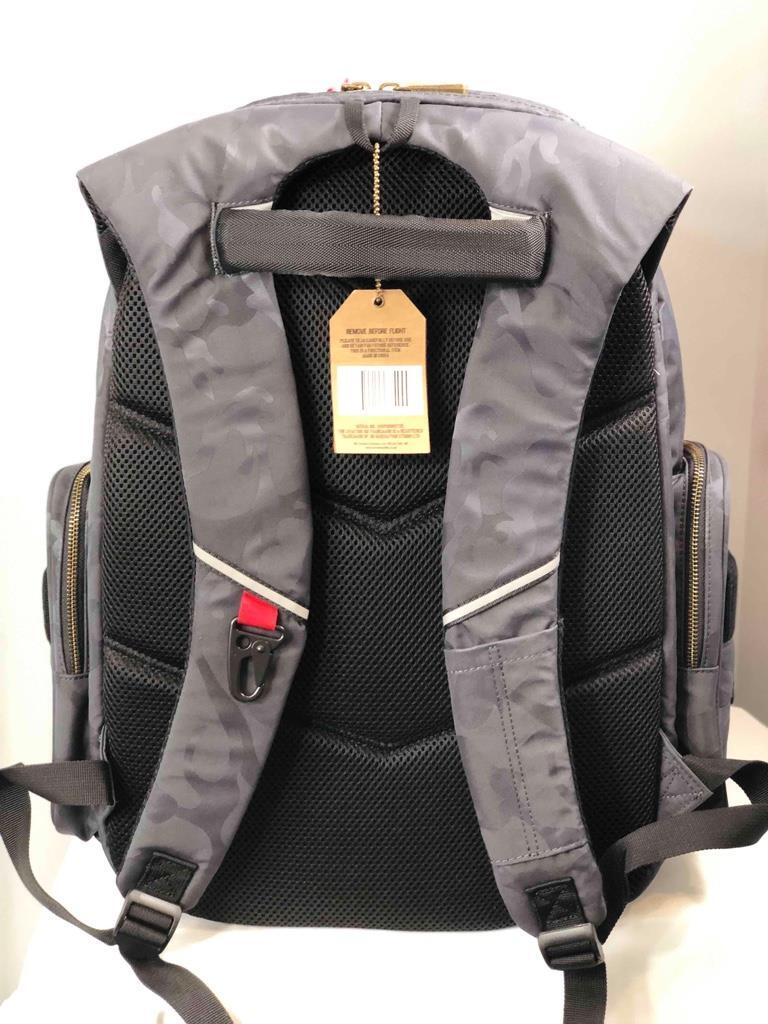 NWT AVIATION 88 Designer Multi Pocket Embroidered MA-1 Backpack-Dark Grey Uproar