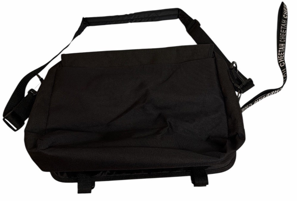 Cheetah Sport bag Messenger Computer black shoulder strap Approx 18”L RN87429