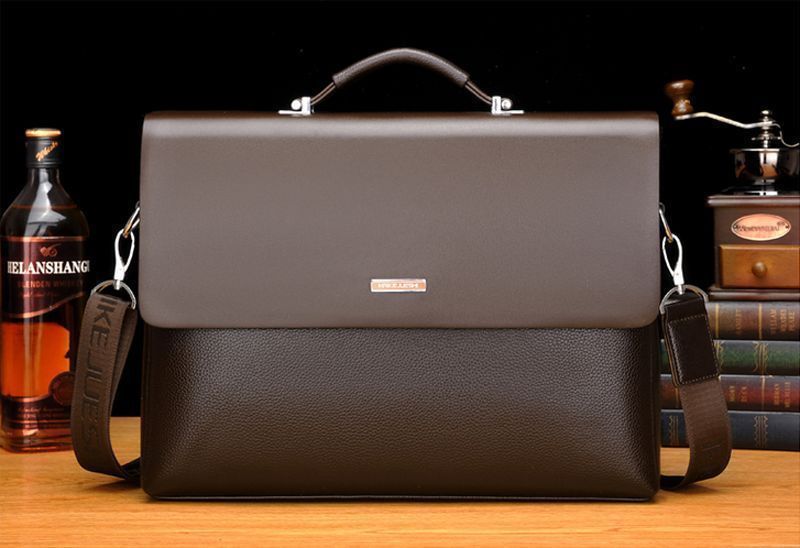 New Men’s PU Leather Briefcase Shoulder Messenger Bags Business Laptop Bags