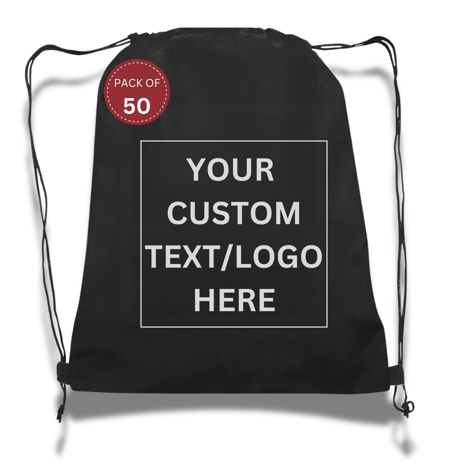 Custom Non-Woven Drawstring Backpacks Personalized Bulk Pack 20-50-100 and 500