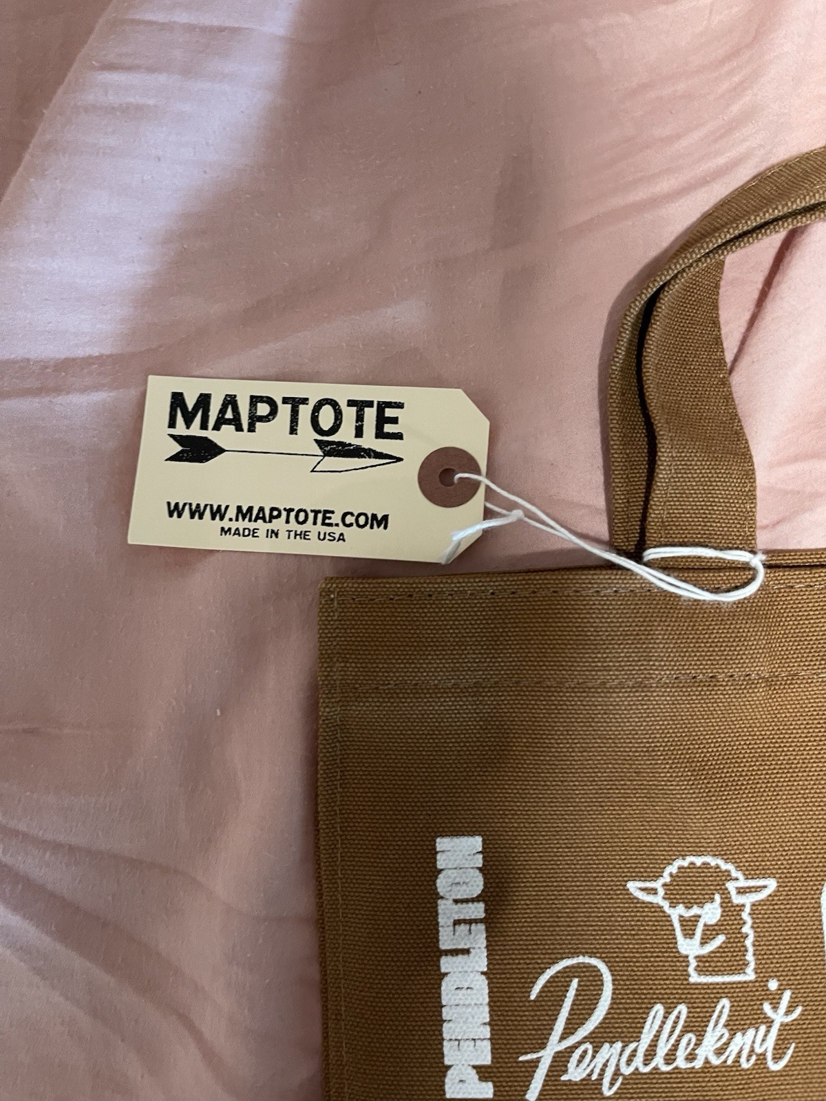 Pendleton Seattle Shopper Maptote Brown Bag NEW