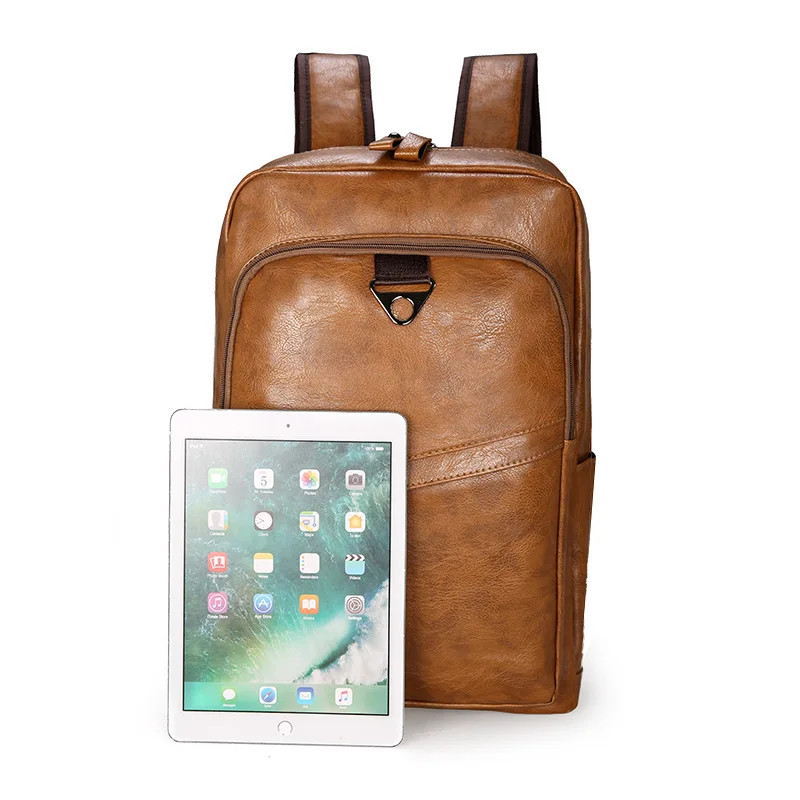 Men Backpack PU Leather Backpack Large Laptop Backpacks Men’s Mochilas Backpack