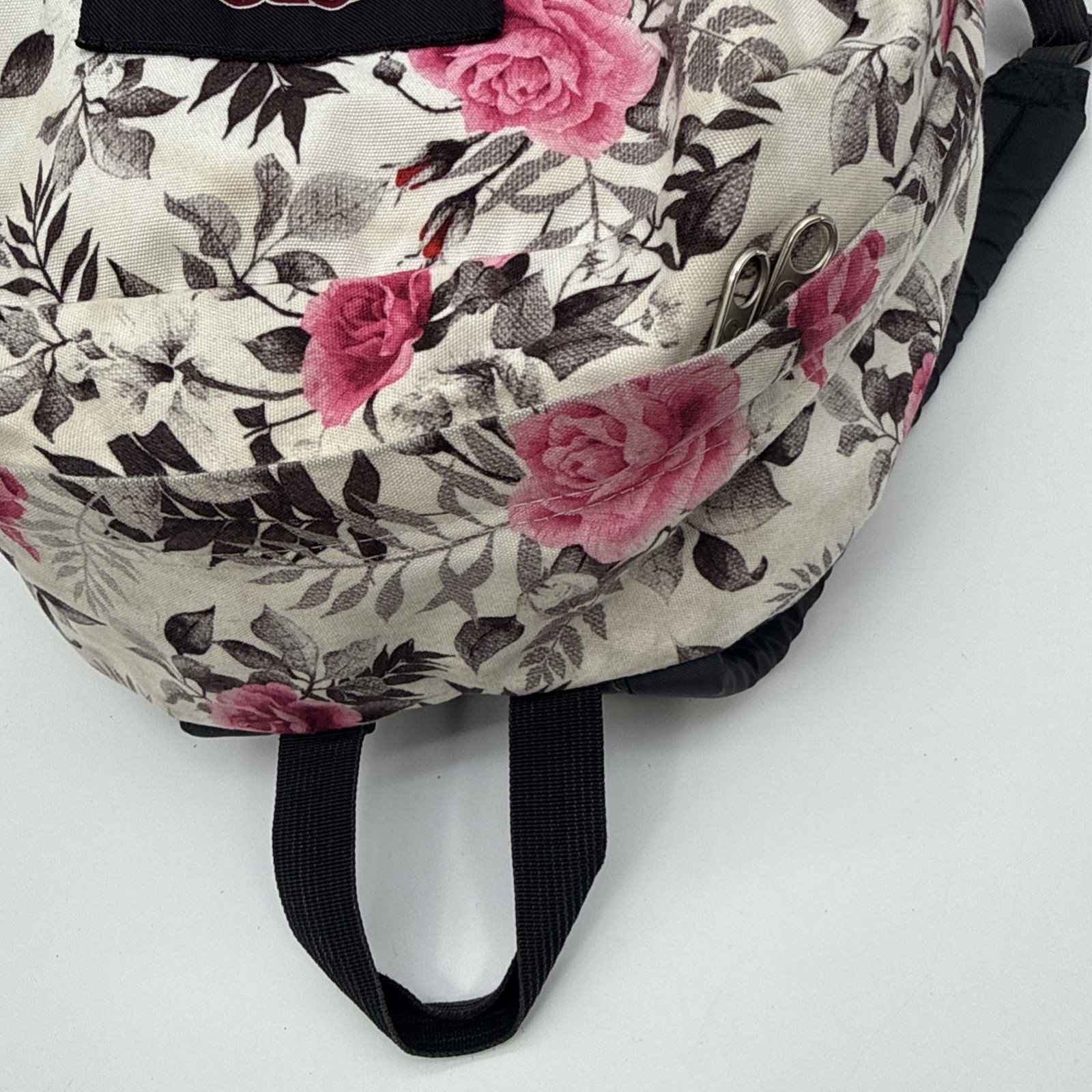 JanSport Right Pack Expressions Backpack White Pink Rose School Book Bag 31L
