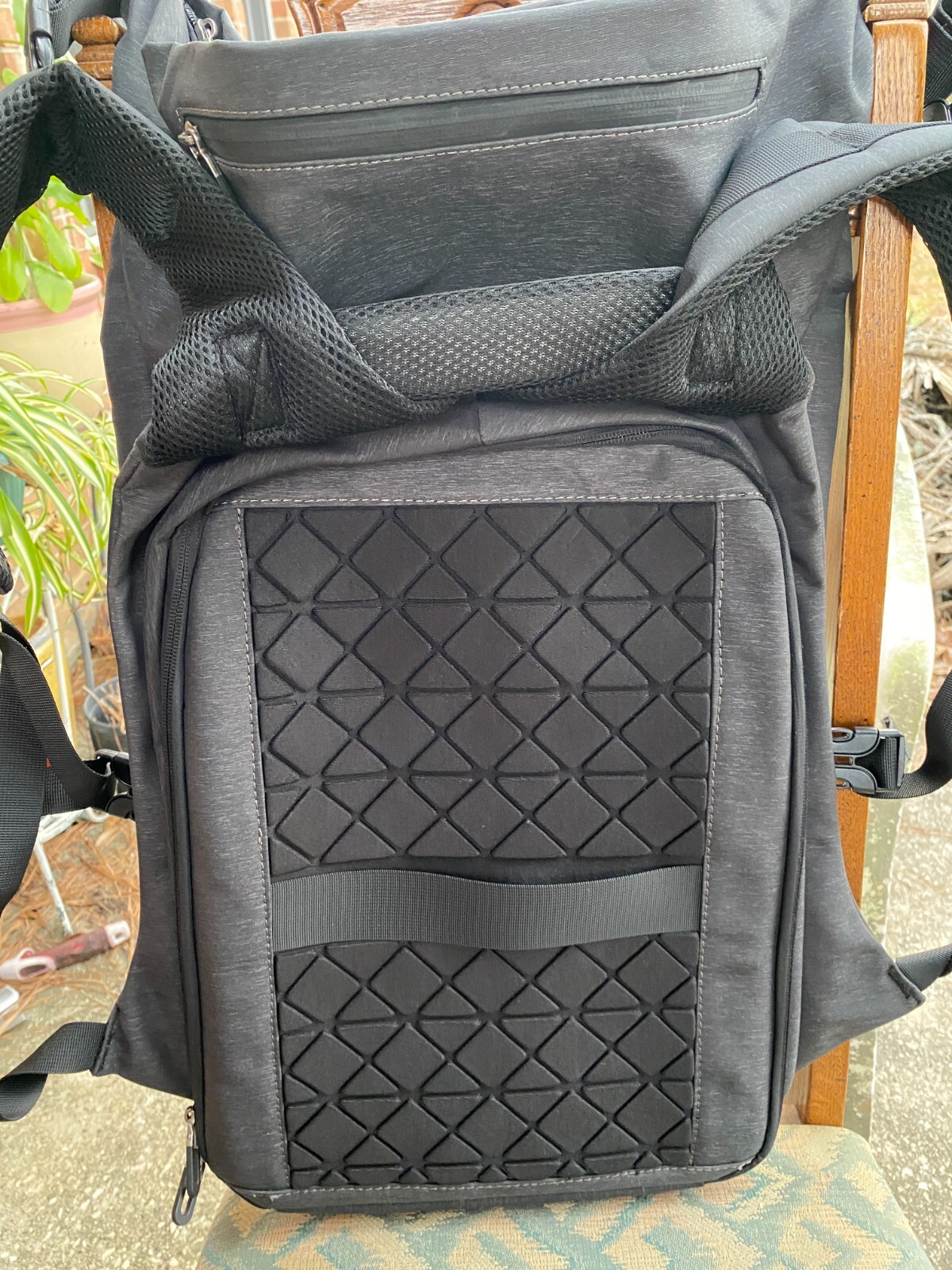 Big Capacity Backpack Training Camping Travel Hiking 4 pockets Black/Dark Gray