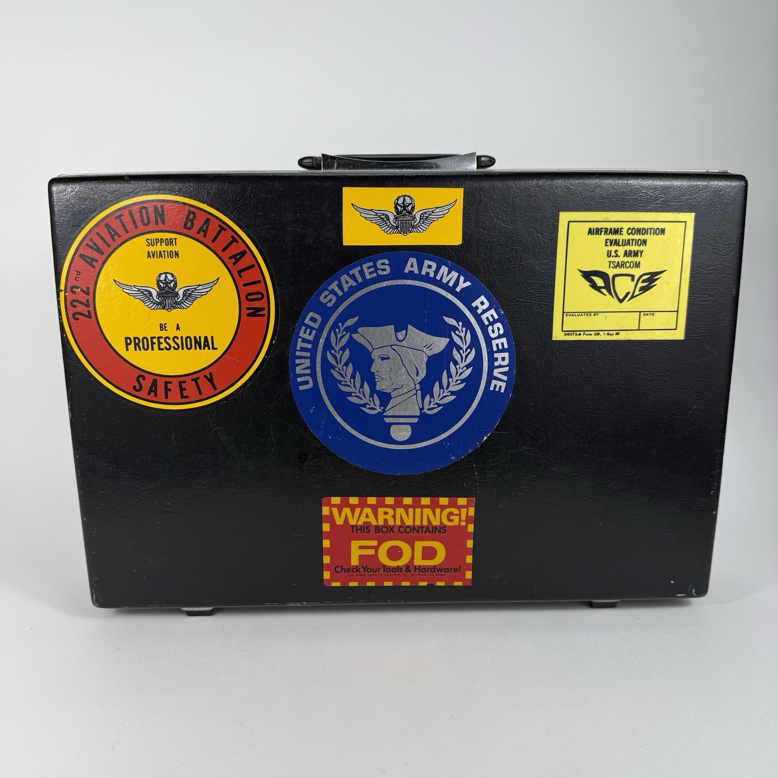 Vintage Samsonite Double Lock Hard Shell Slim Briefcase Black – Army Stickers