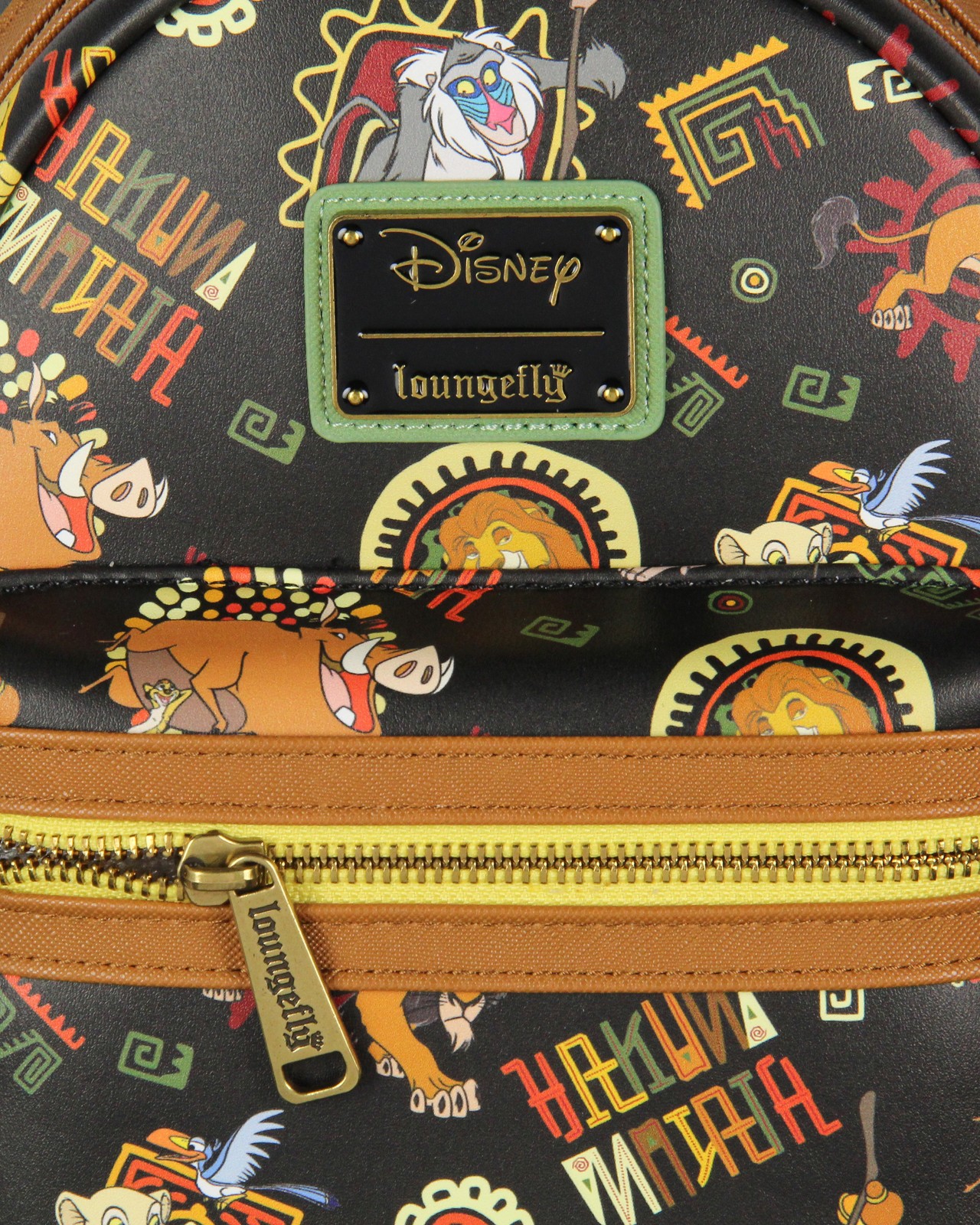 Loungefly Disney Lion King Multi-Character Tribal Patterns Mini Backpack 11″