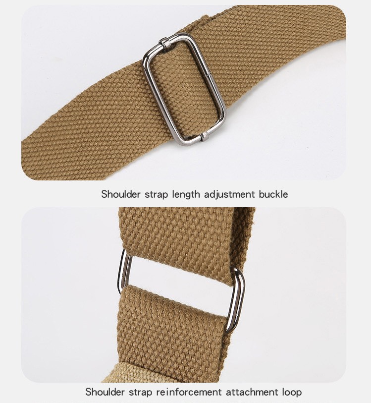 LEBULLBRO Mens Canvas Messenger Bag Shoulder Crossbody Military School Satchel
