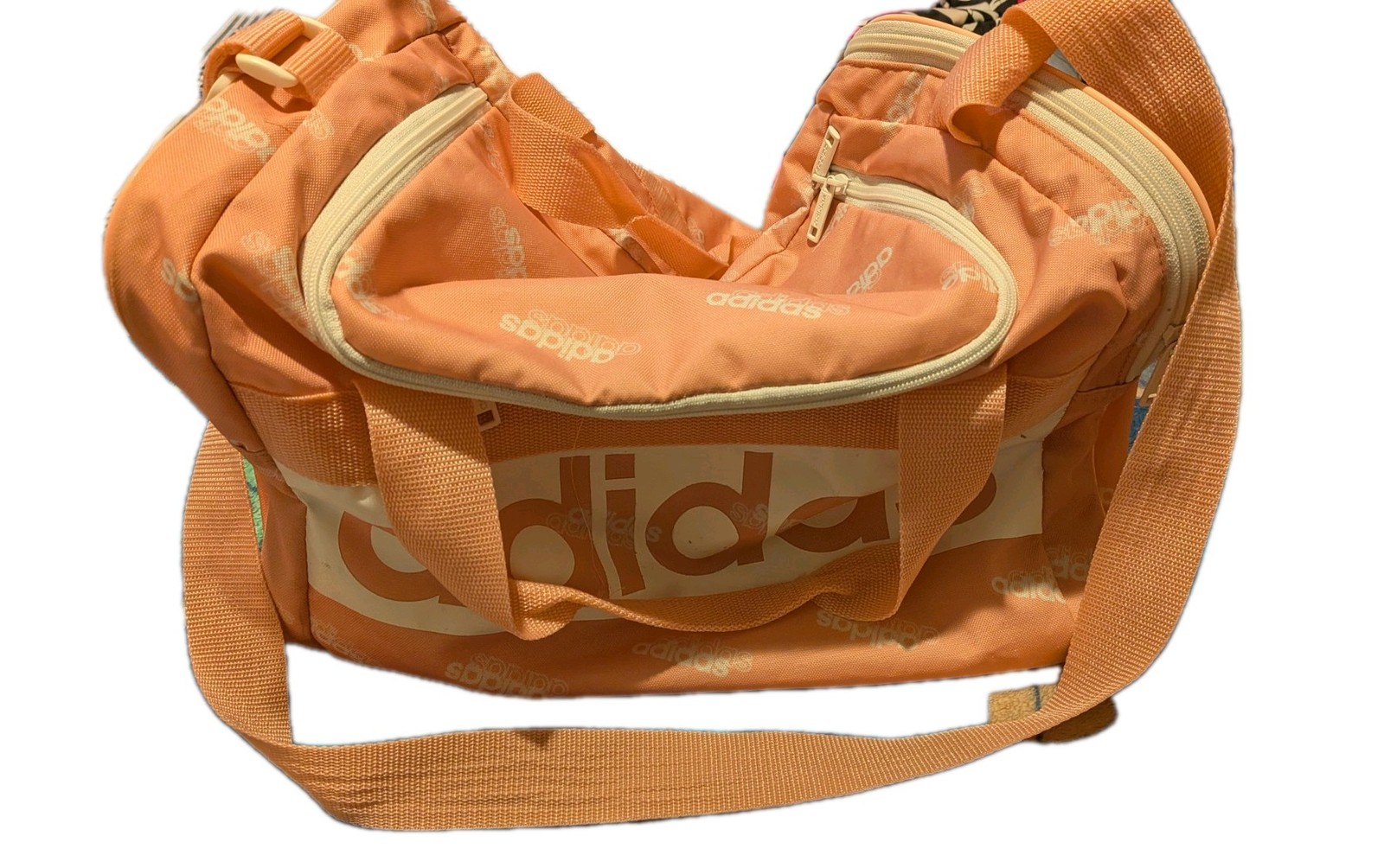 Adidas Duffel gym sports Bag pink /white logo