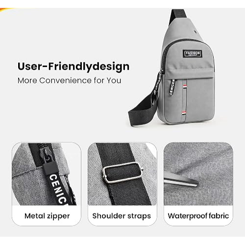 Sling Bag for Men, Multipurpose Cross Body Chest Bag Small Sling Backpack