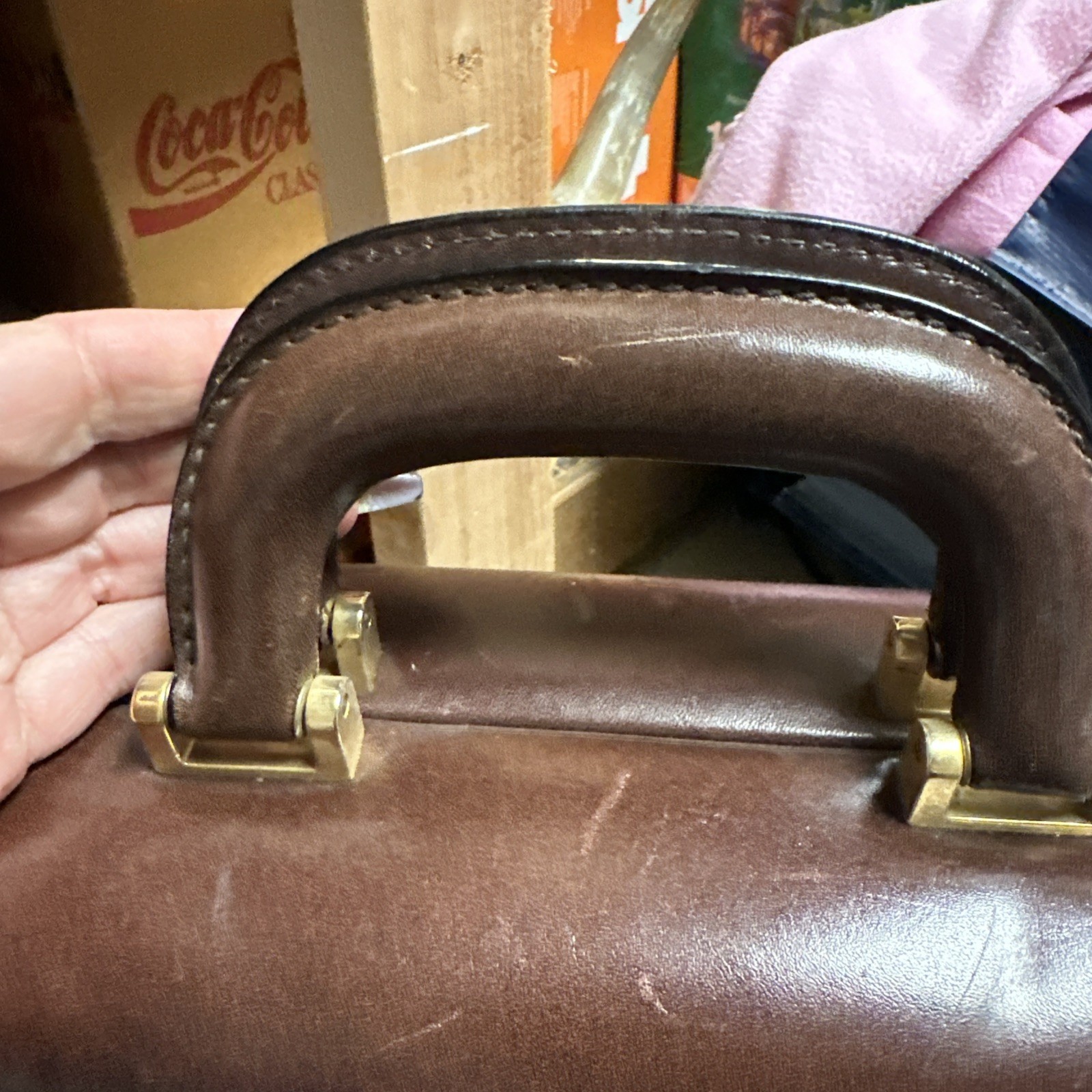 BALLY Pebbled Leather Attache Briefcase. Vintage