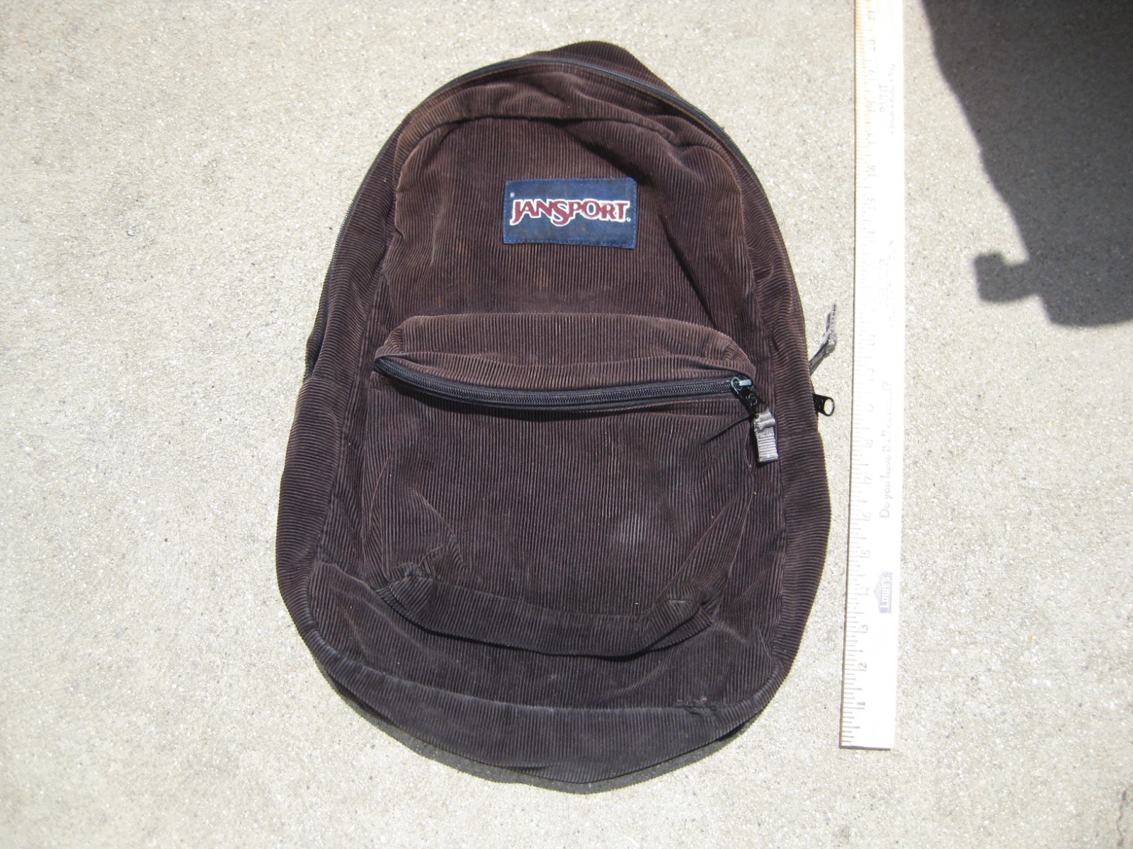 Jansport Vintage Brown Corduroy 1990s Backpack (16″ x12″x5.5″)