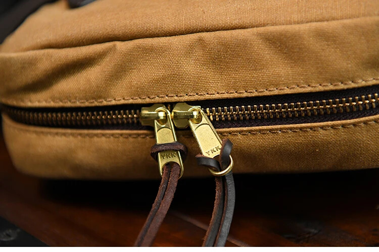 Oil Waxed Canvas Small Briefcase Size 31*22*7cm Casual Handheld Bag