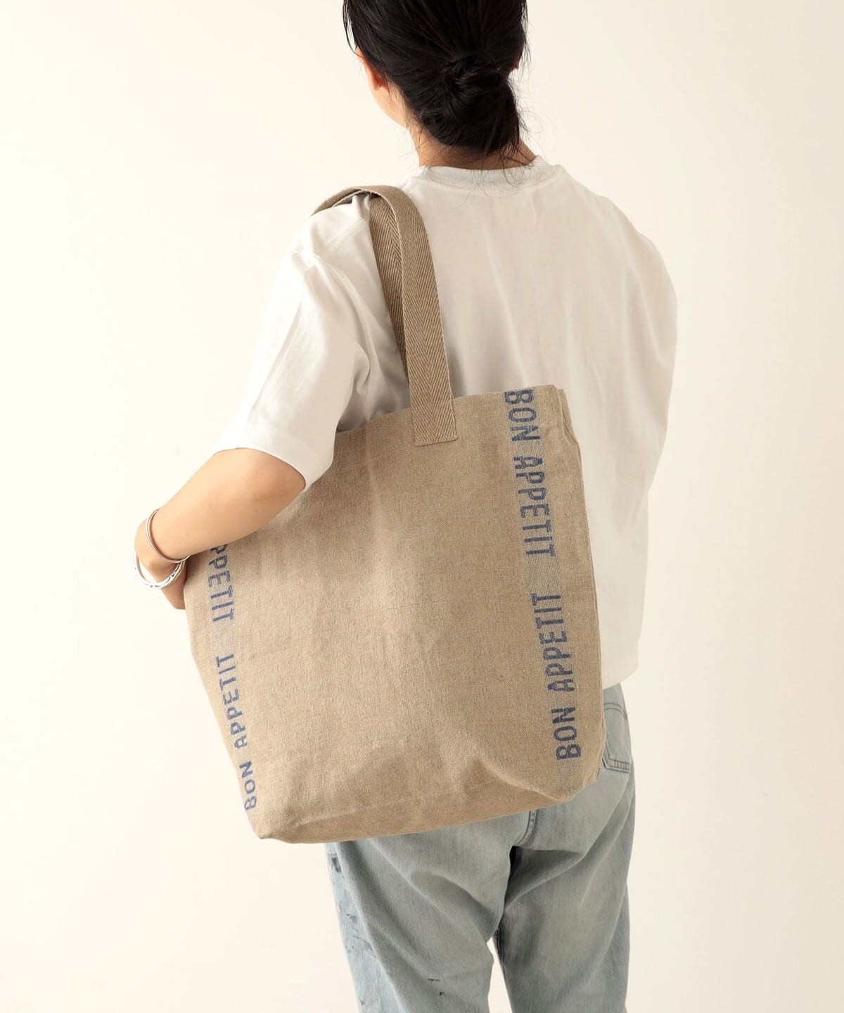 (ASK availability First) BEAMS Charvet Editions / “BON APPETIT” Linen Tote new