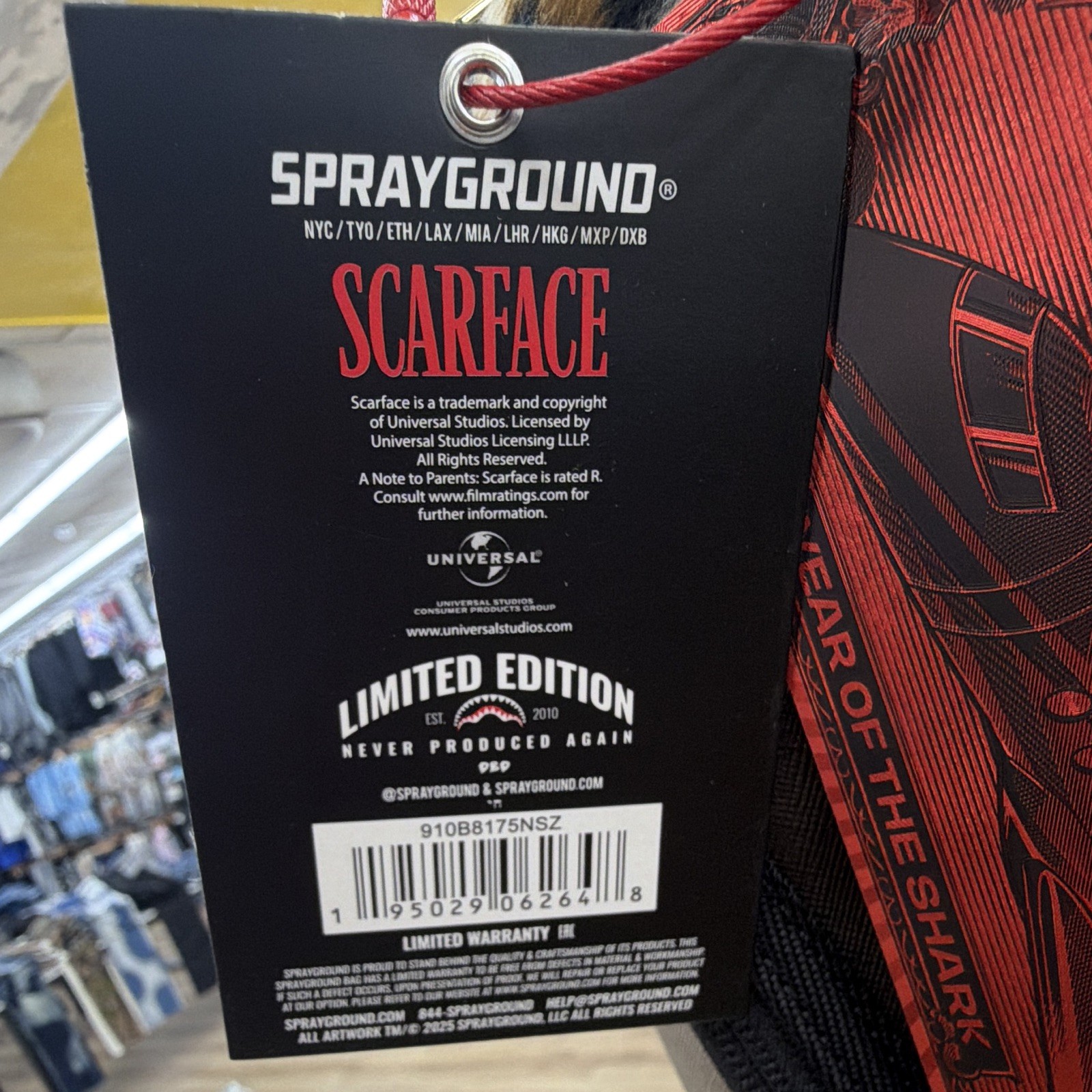 Sprayground Limited Edition Scarface Animal Print Backpack Zip Black Brown