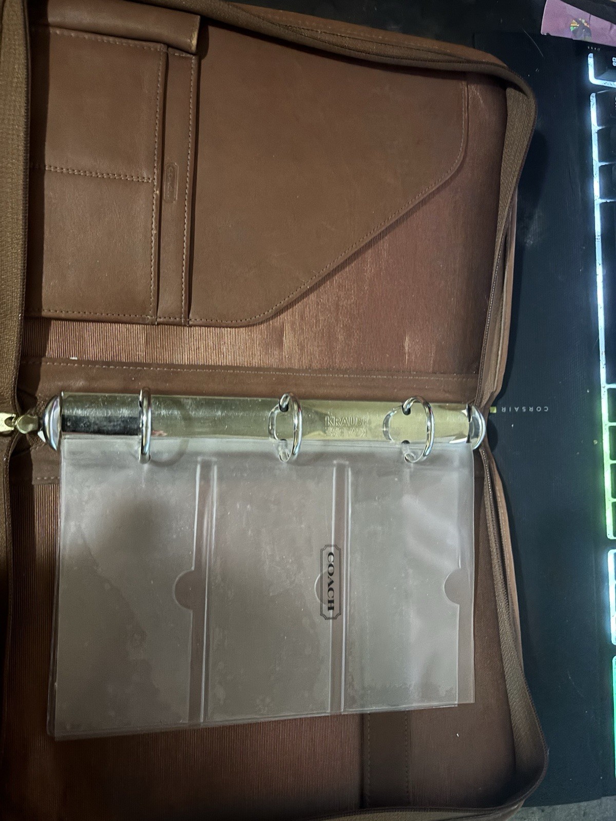 Coach Vintage Leather Messenger Bag Briefcase 2001 And Vintage Coach Binder