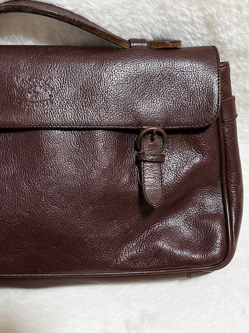 ILBISONTE Second Bag Clutch Leather 34cm x 21cm Pre-owned Rare Design