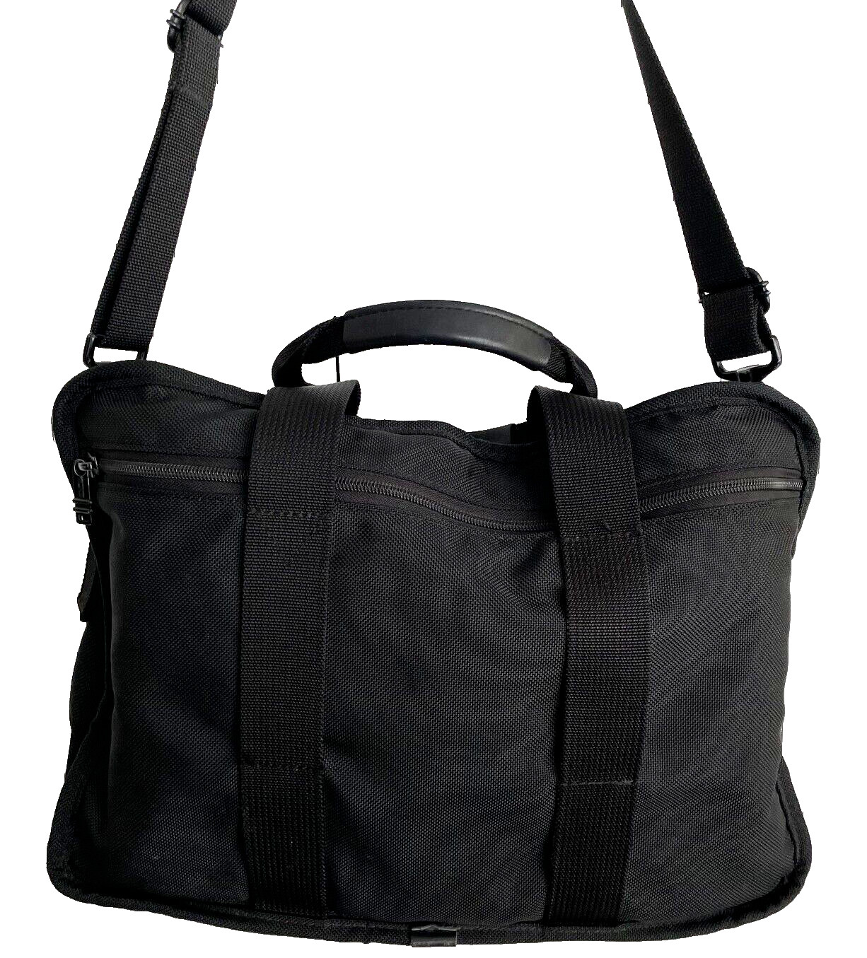 Tumi Black Expandable Nylon Portfolio Briefcase Bag 11.5 X 16.5 X 4.5-5.5