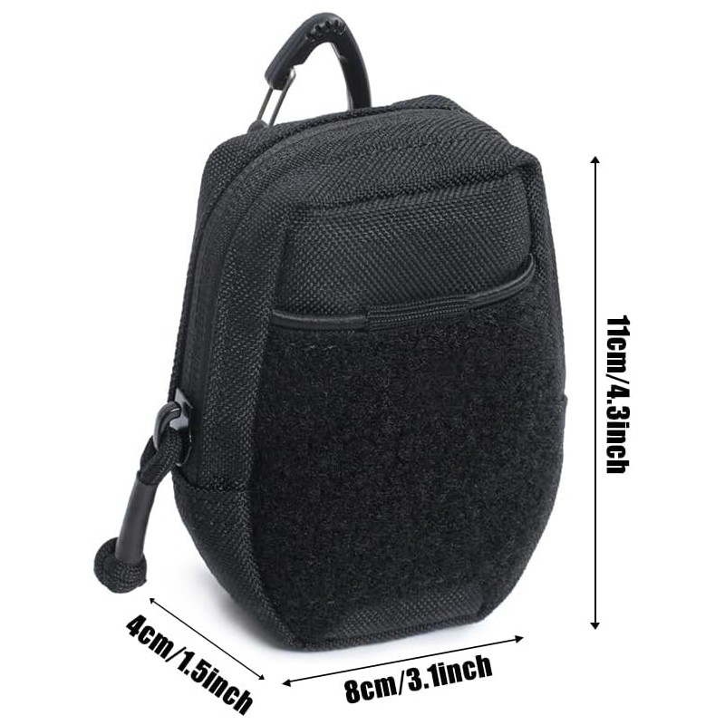 Mini Wallet Keychain EDC Pocket Pouch Small Utility Tactical Card Storage Bag