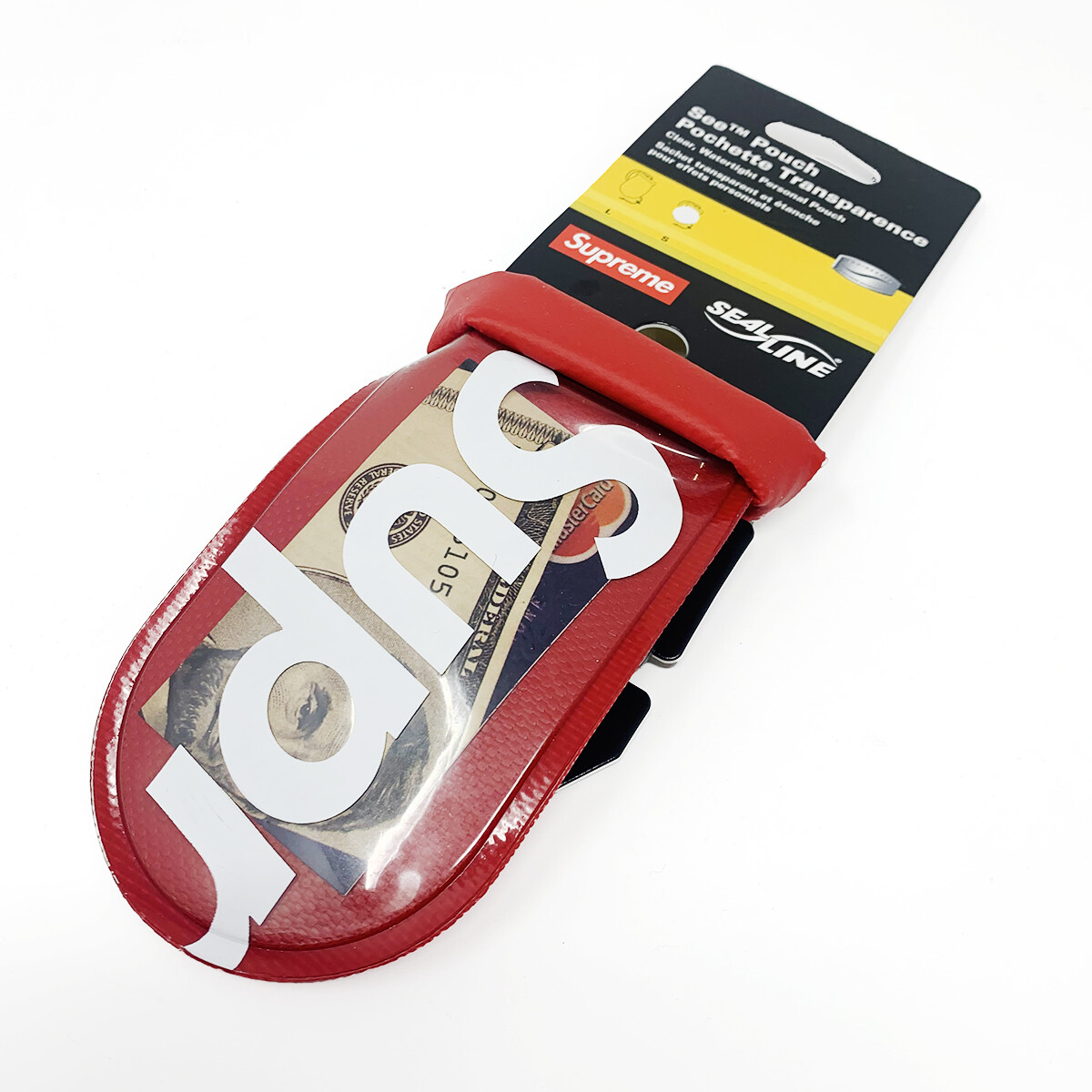 Brand New SUPREME SealLine See Pouch Pochette Transparence Small Red SS18