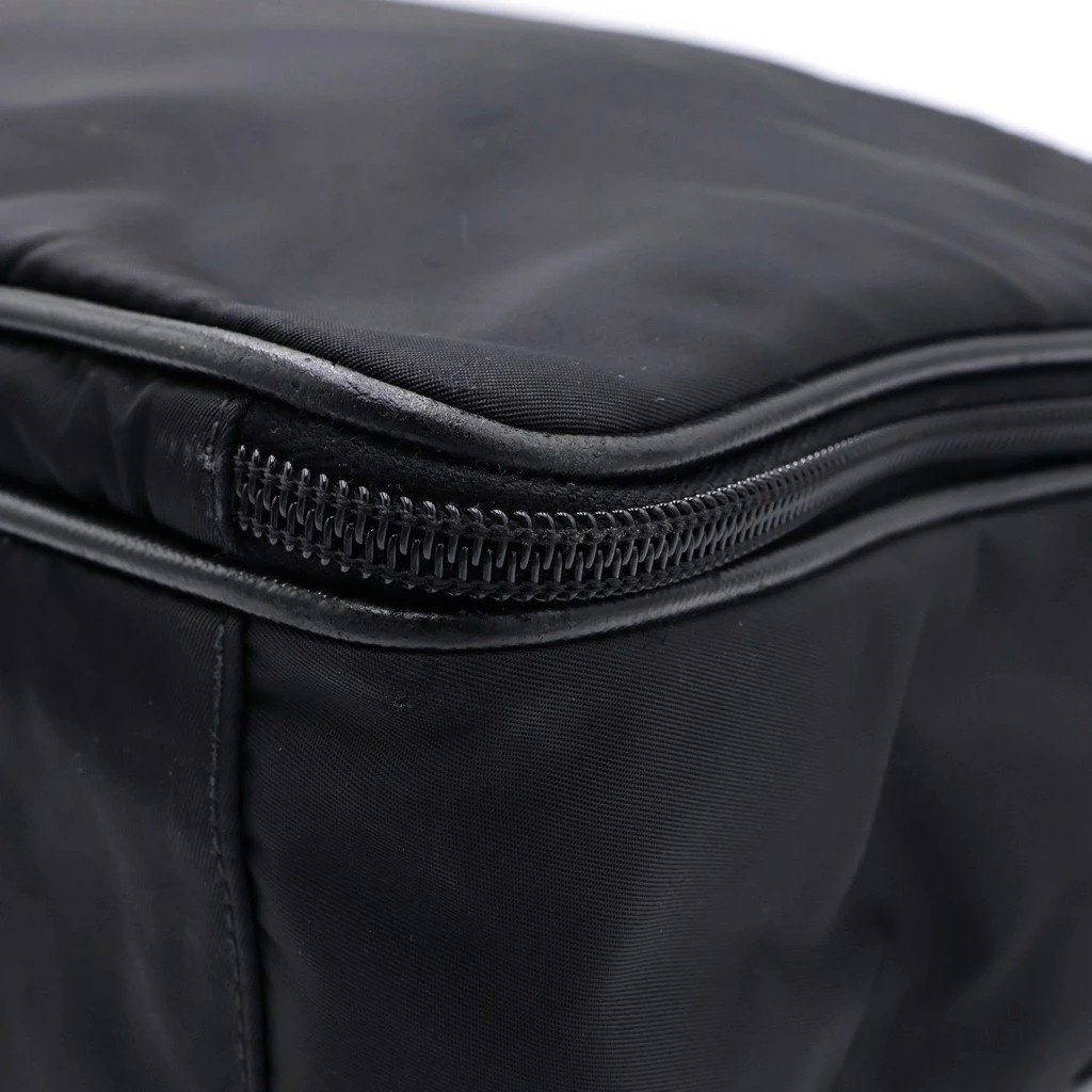 PRADA Re Nylon Saffiano Leather Triangle Logo Duffle Bag Black 2Vc796