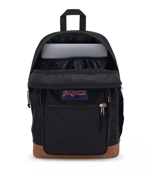 JanSport Cool Student Backpack Black 15″ Laptop Sleeve 34L School Travel Bookbag