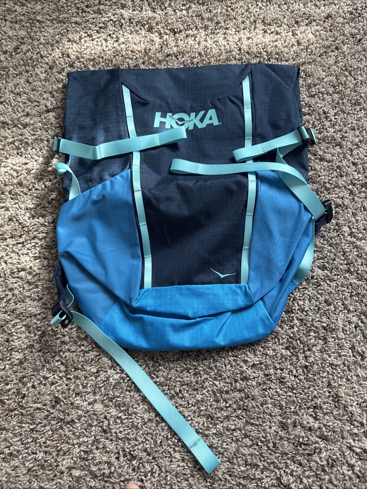 Hoka One Blue Runners Backpack Lightweight Storage Shoe Storage