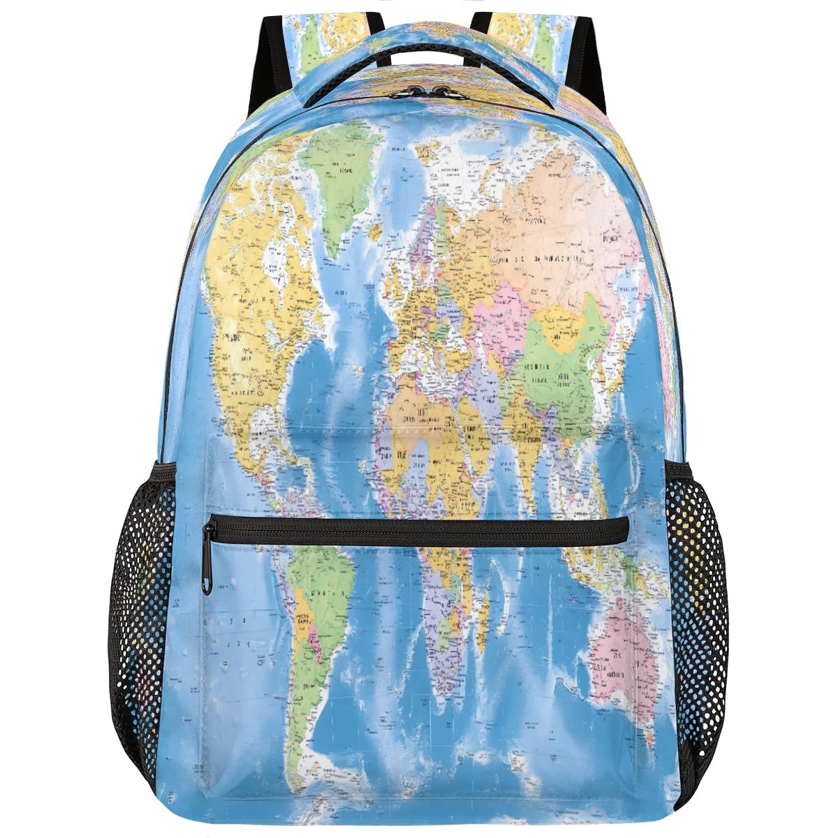1 PC Globe World Map School Bag Student Backpack Laptop Rucksack For Teens