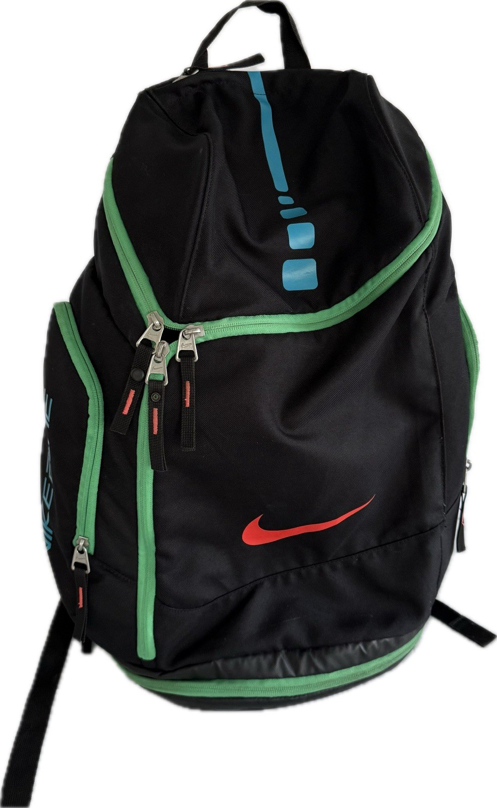 Nike Hoops Elite Max Air Team Tri Zip Basketball Backpack Black Green Blue Red