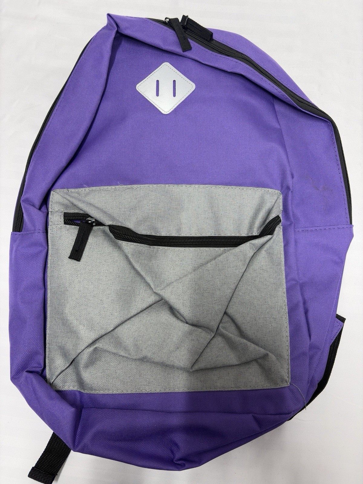 Backpack by Moda West Purple Gray Trim 17 x 5 x 12 New with tags